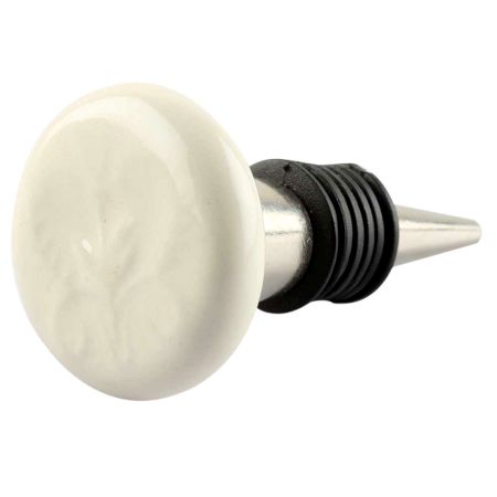 Cream Flower Ceramic Wine Stopper Online